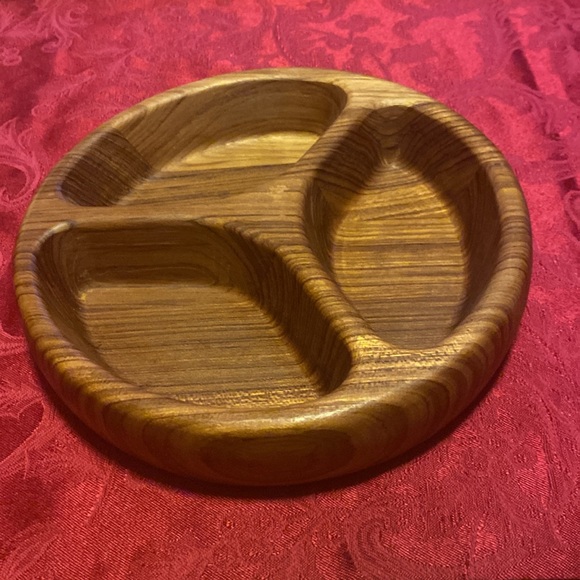 Gorgeous Dansk Teakwood Divided Serving Bowl - Picture 6 of 6